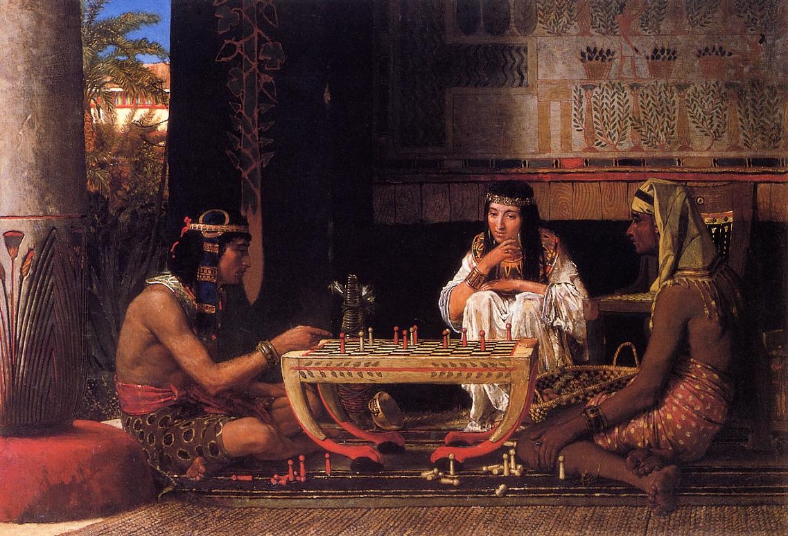 Sir Lawrence Alma-Tadema - Joueurs d'echecs egyptiens.JPG
